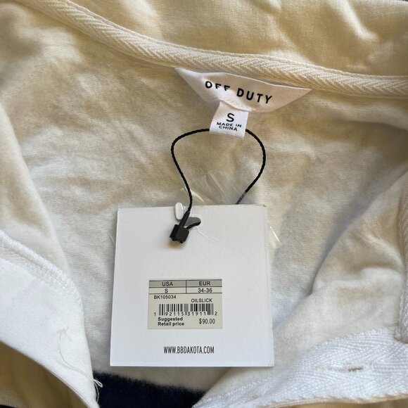 NWT BB Dakota Long Sleeve Polo Rugby Shirt in Navy/White - Size Small - Picture 4 of 6